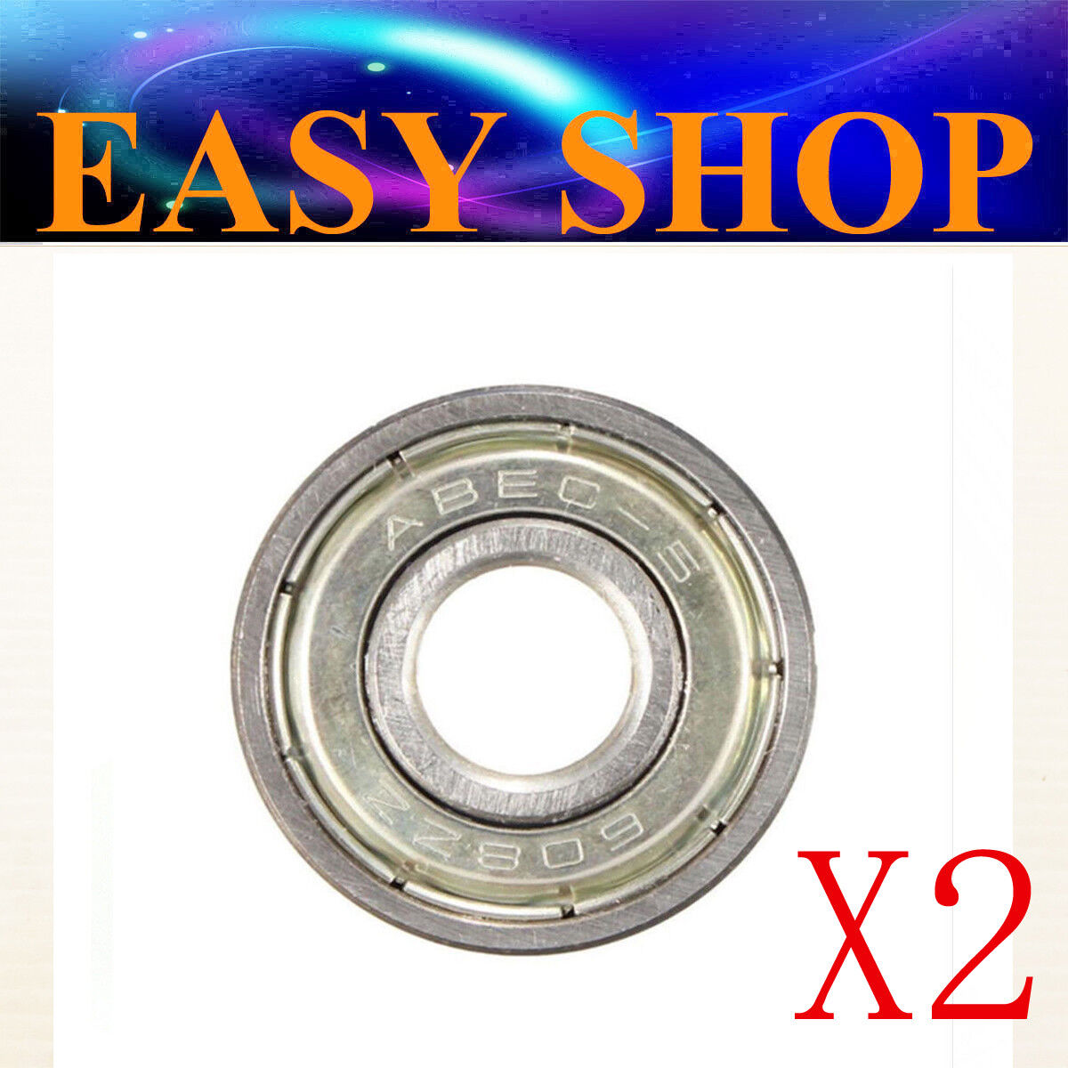 2X 8*22*7mm 608ZZ Ball Bearings Chain Roller Skateboard Scooter Quad ATV Bike