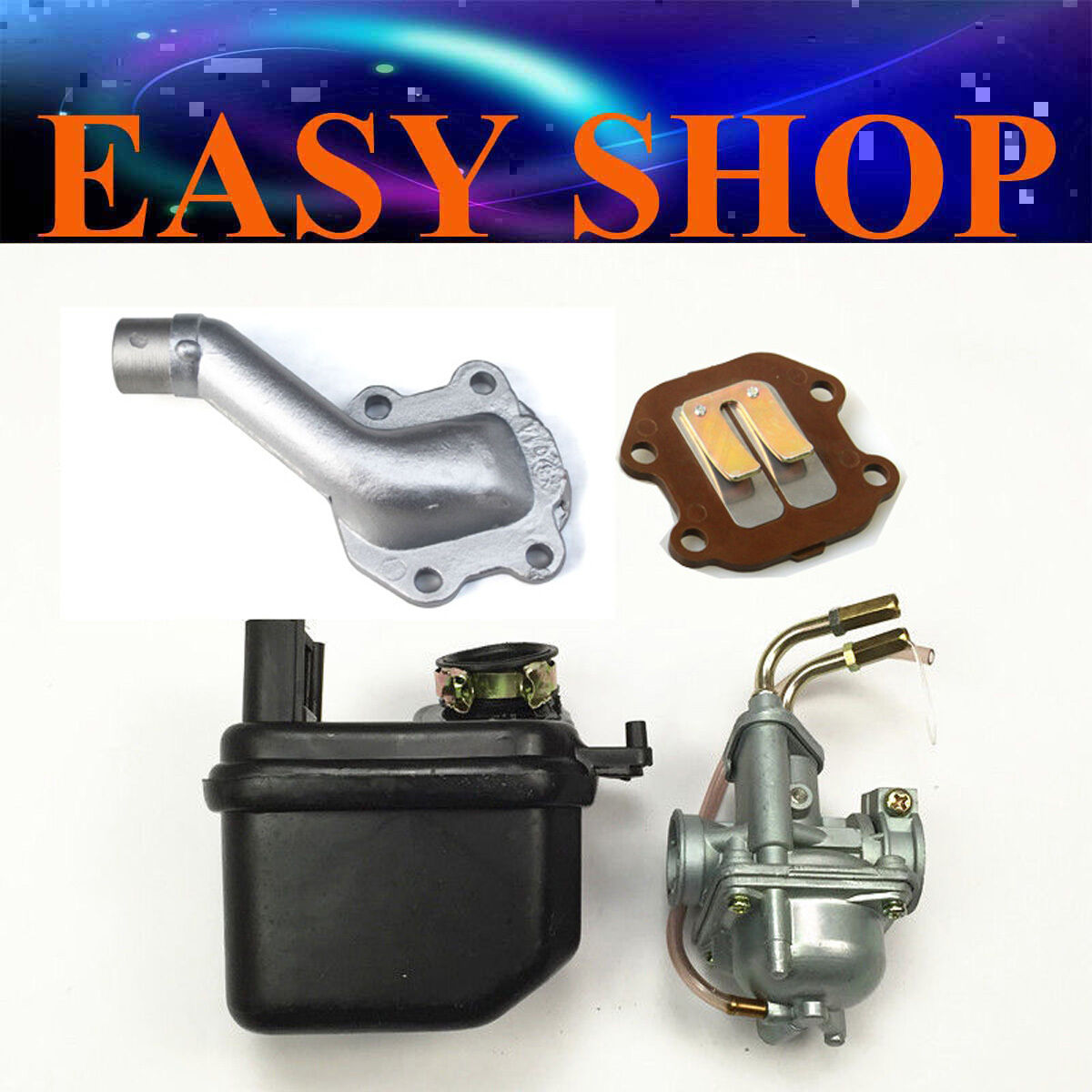 FOR YAMAHA PW50 PY50 CARBY + AIR FILTER + INTAKE MANIFOLD + REED CARBURETOR