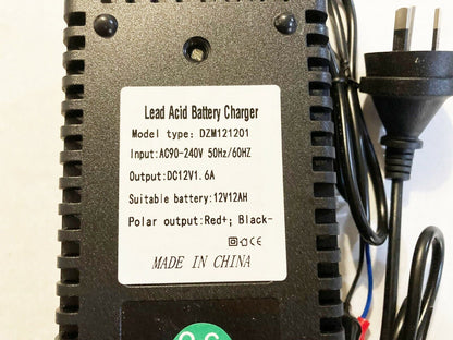 12 Volt 1.6A Trickle Battery Charger ATV QUAD BIKE MOTOR DIRT PIT PRO BUGGY Dune