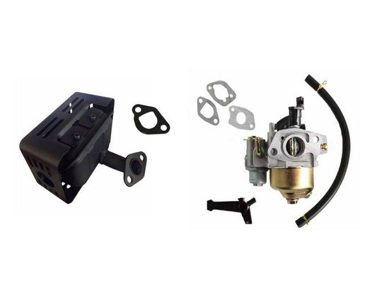 Exhaust Muffler Carby Carb For HONDA GX120 GX140 GX160 GX200 4.5HP 5.5HP + Carby
