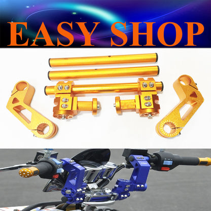 Gold CNC Adjustable Steering Handle Bar Handlebar High Rise Suzuki Honda YAMAHA