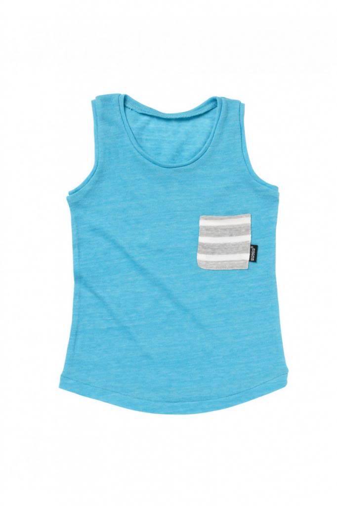 Authentic Bonds Infant Baby Kids Boy Girl Pop Pocket Triblend Tank Singlet Vest