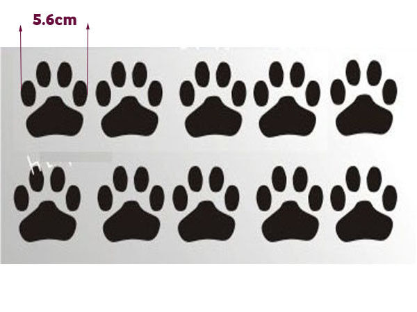 Bear Dog Paw Foot Print Sticker Decal Car Ute Windscreen Emblem Window Bike