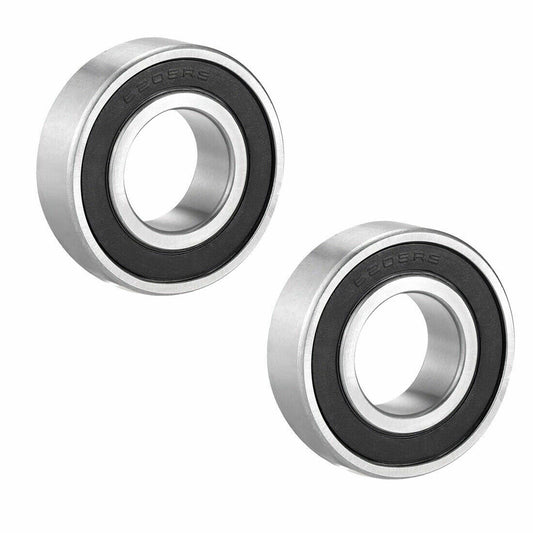 2x 6205RS 25mm x 52mm x 15mm Deep Groove Ball Bearing Double Sealed Roller Axle