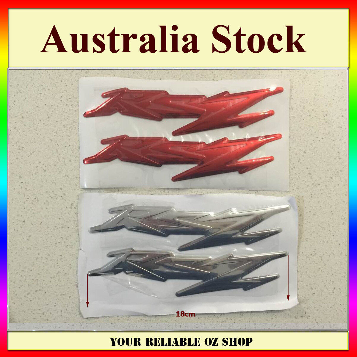 YAMAHA RSZ RED SILVER STICKER DECAL PETROL FUEL TANK SCOOTER BIKE MOTORCYCLE CAR