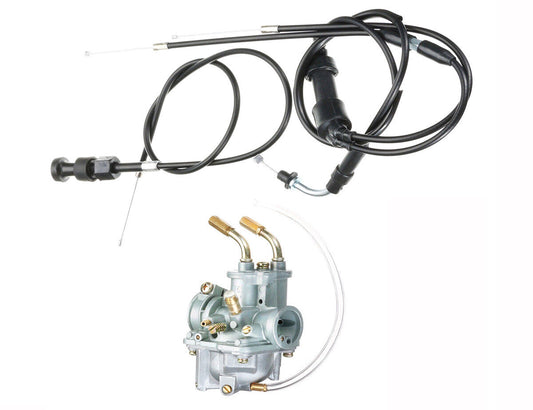 PW50 CARBURETTOR CARBY + Throttle Choke Cable For YAMAHA PEEWEE PY50 YZINGER