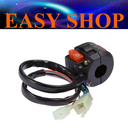 8 Wire START KILL LIGHT SWITCH BUTTON 50/70/90/107/110/125cc ATV QUAD BUGGY BIKE