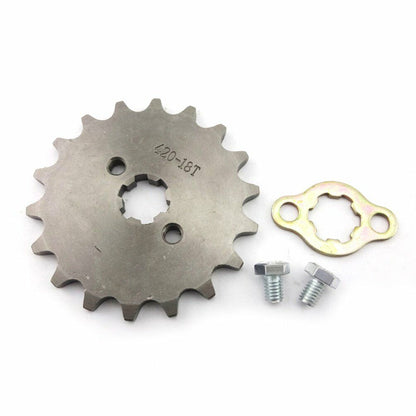 17mm 420 18 Teeth FRONT CHAIN SPROCKET 110cc 125cc 150cc 200cc TDR Foxico Atomic
