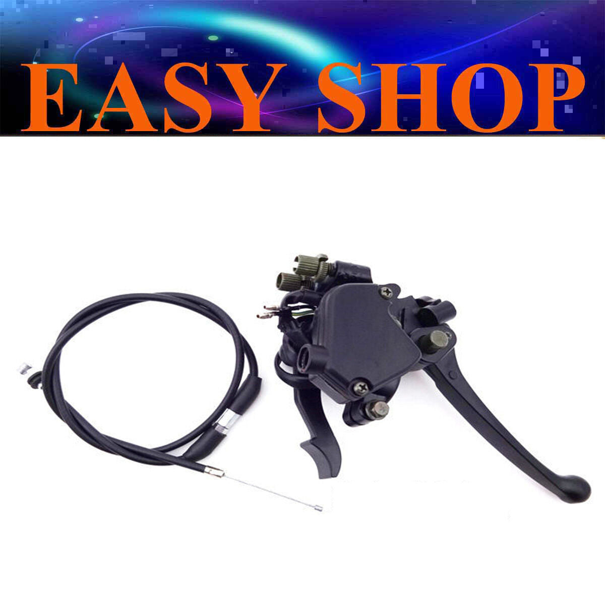 7/8" 22mm Thumb Throttle Cable Dual Brake Lever 110cc 125cc 150c ATV QUAD BIKE