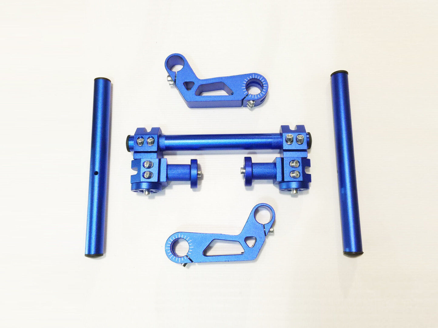 Blue Adjustable Steering Handle Bar Suzuki Honda Kawasaki Yamaha Motorcycle Bike