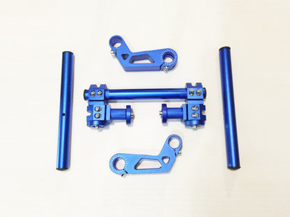 Blue Adjustable Steering Handle Bar Suzuki Honda Kawasaki Yamaha Motorcycle Bike