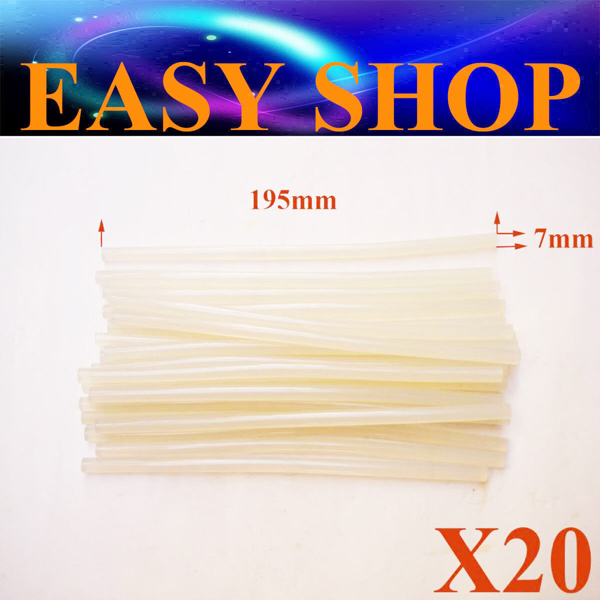 20X 7mm 195mm Hot Gun Melt Glue Stick School Scrapbooking Kids Art Craft DIY