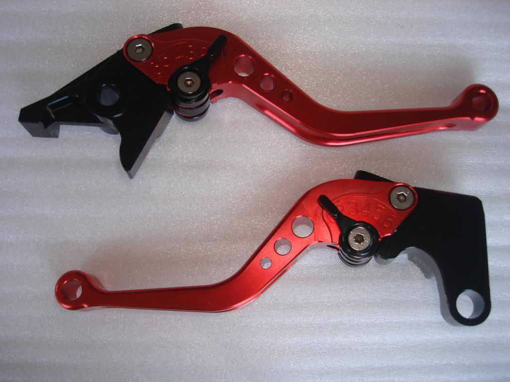 RED CNC YAMAHA BRAKE CLUTCH LEVER YZF R6 R1 R6S FZ1 FAZER MOTORCYCLE BIKE