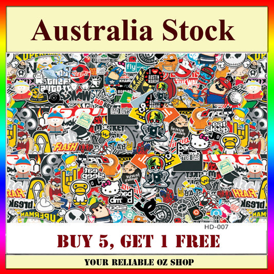 Decal Sticker Bomb Sheet A4 HOON JDM Car Wrap Skateboard Scooter Bike Wall Vinyl