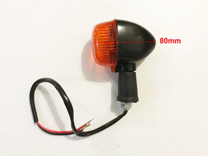 2x Motorcycle Amber Bullet Front Rear Turn Signal Blinker Indicator Light Bike