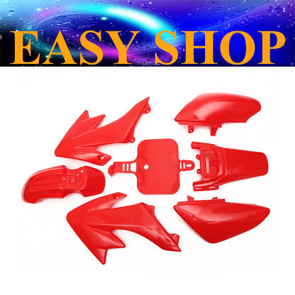 7 Pcs Red Plastic Fairing Cover Fender Kit 50cc 70cc 90cc Thumpstar Ducar Orion