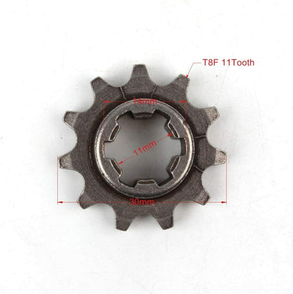 11 Teeth Front Chain Sprocket Pinion T8F 49cc Mini Pocket Dirt Bike Scooter ATV