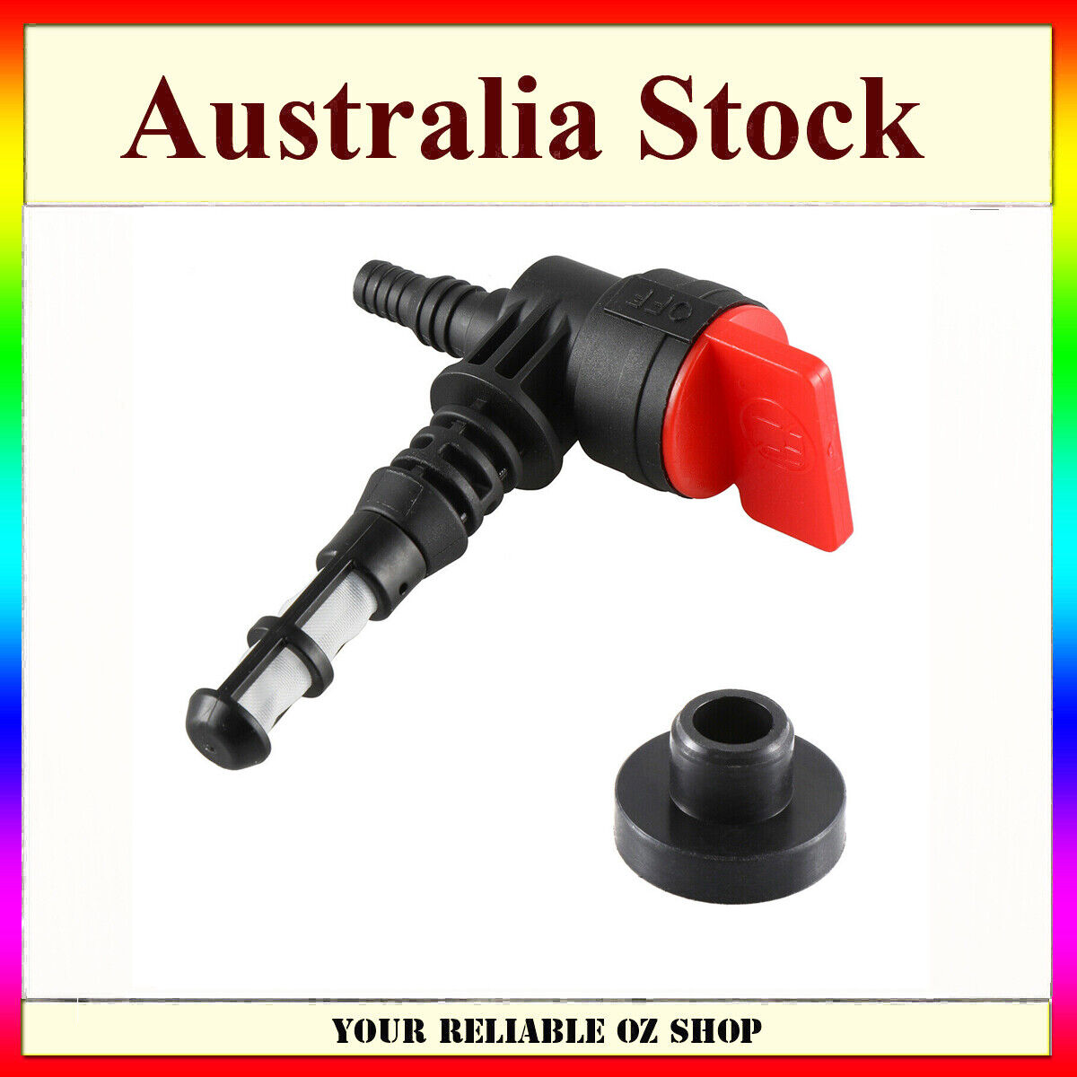 Gas Fuel Tap Shut Off Valve With Filter Grommet for Kohler 2546203S Rotary 13116