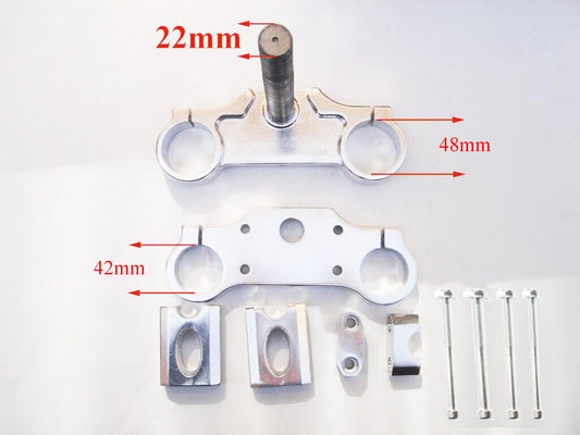 42/48mm Triple Tree Handle Bar Clamp 200cc 250cc PIT PRO DIRT BIKE ATOMIC APOLLO