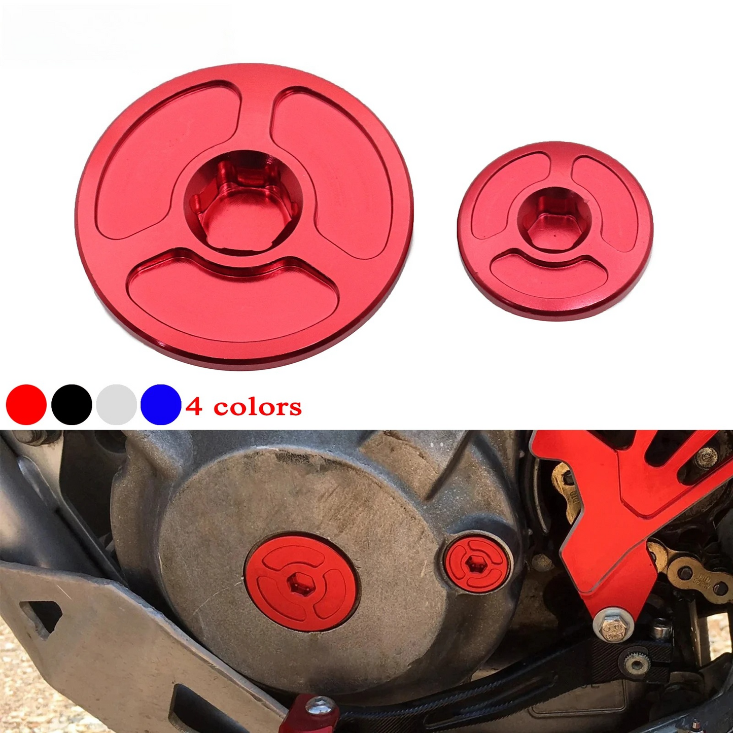 Engine Timing Plug Cover For Honda XR650L CRF1000L XR250 XR400 TRX400EX TRX450R
