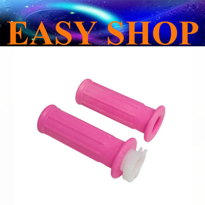 Pink Handle Bar Grips Twist Throttle For Yamaha TTR50 Suzuki JR50