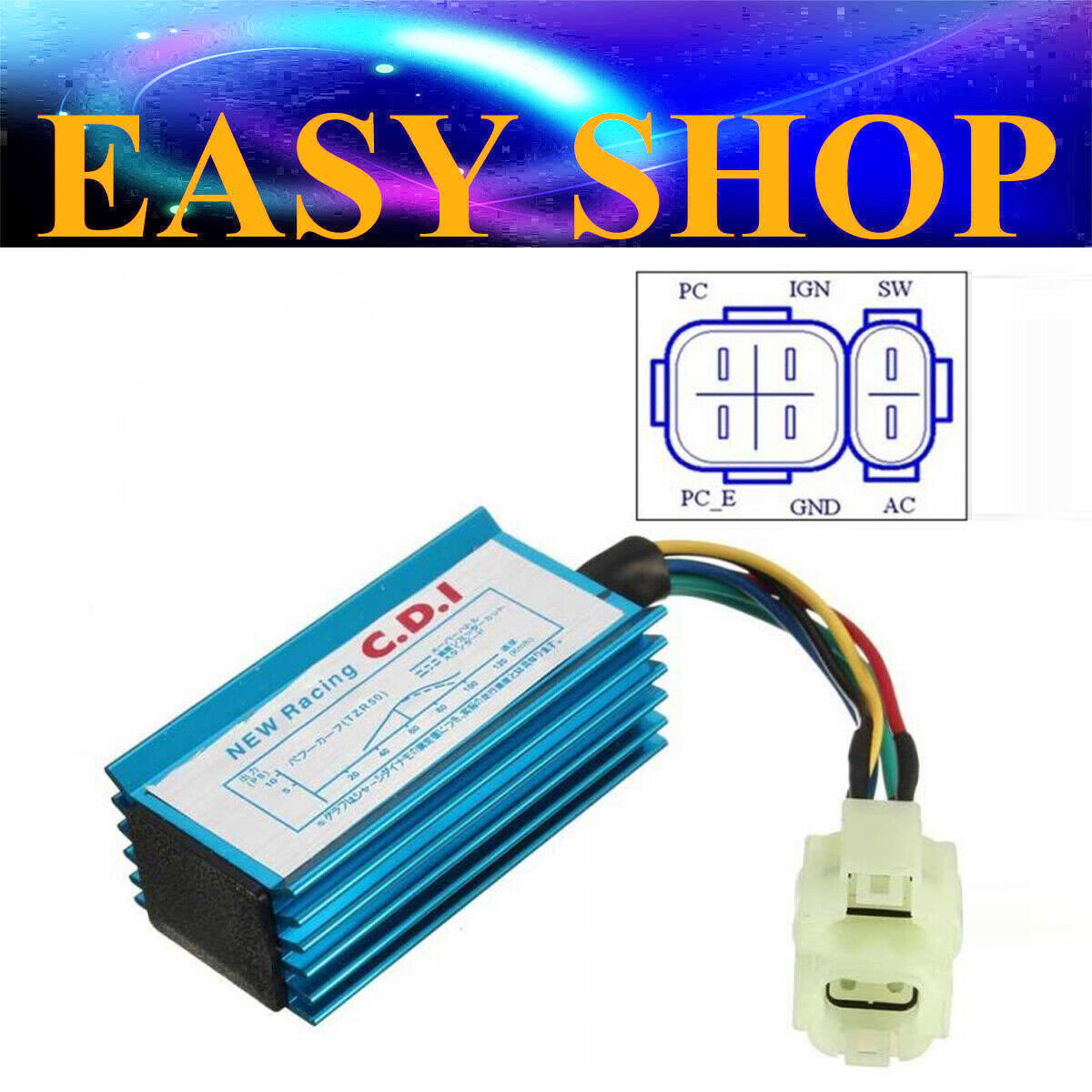 6 Pin Wire CDI BOX 50cc 125cc 150cc Scooter ATV GoKart GY6