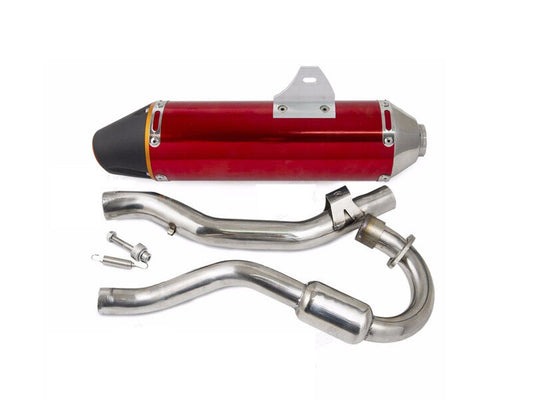 38mm RED Full Exhaust Muffler Pipe System For Honda CRF150F CRF230F 2003-2016