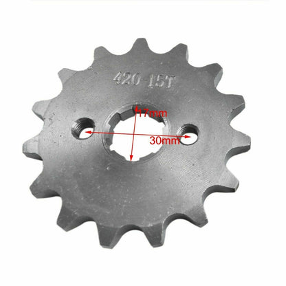 17mm 420T 15 Tooth FRONT CHAIN SPROCKET COG 110cc 125cc 150cc Yamaha KTM HONDA
