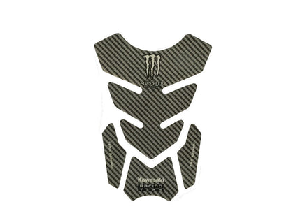 KAWASAKI RACING TEAM GAS FUEL PETROL TANK PAD PROTECTOR CARBON MOTOCROSS BIKE
