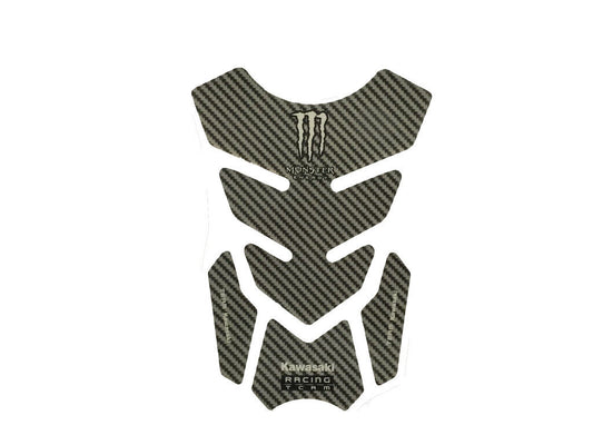 KAWASAKI RACING TEAM GAS FUEL PETROL TANK PAD PROTECTOR CARBON MOTOCROSS BIKE