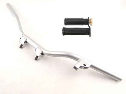 ALLOY SILVER HANDLEBAR HANDLE BAR + Grip YAMAHA PY50 PW50 PEEWEE YZinger JS50PY