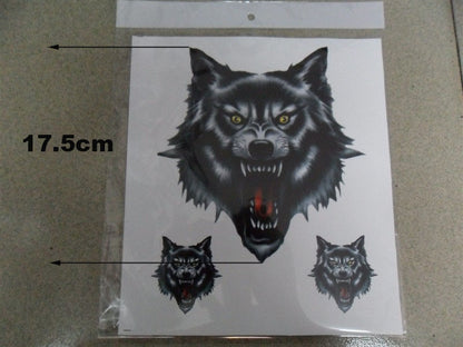 Funny Wolf Head Sticker Decal Car Bike Dirt Buggy ATV Quad Ute Camper Trailer