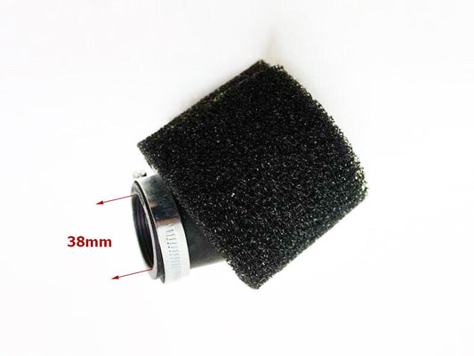 37mm 38mm 39mm Bent Angled Foam Air Filter 90cc 110cc 125cc Quad ATV Buggy Bike