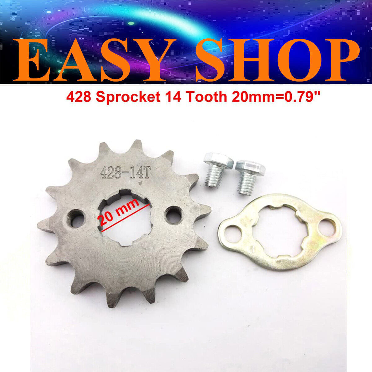 20mm 428 14 Tooth FRONT CHAIN SPROCKET COG 125cc 150cc 250cc CRF50 XR50 Honda