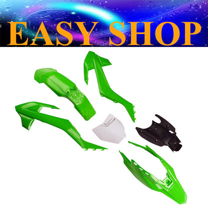 6 Pcs Green Plastic Fender Fairing Cover Guards Body Kit For KTM65 SX65 Bike