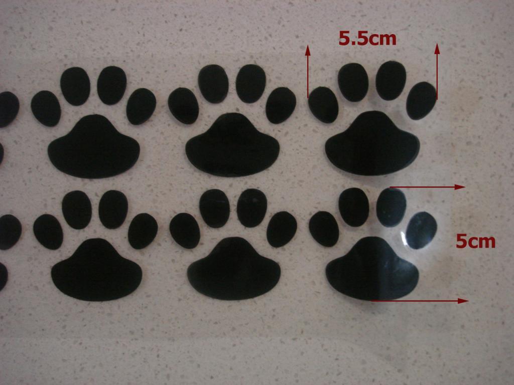 Bear Puppy Dog Paw Foot Print Sticker Decal Car Ute Windscreen Emblem Window