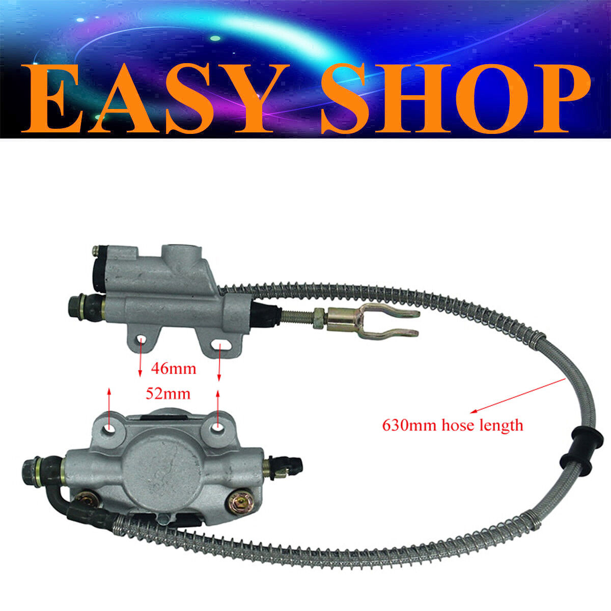 Rear Brake Disc Caliper 52mm Hydraulic For 110cc 125cc 150cc Buggy ATV Quad Bike