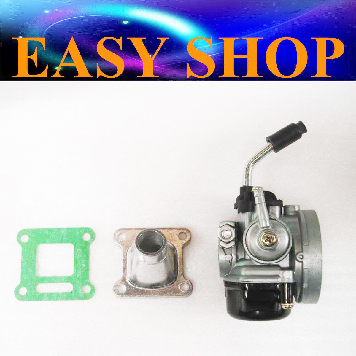 Carburetor Carby  Intake Manifold For 49/50/66/80cc 2 stroke Motorised Push Bike