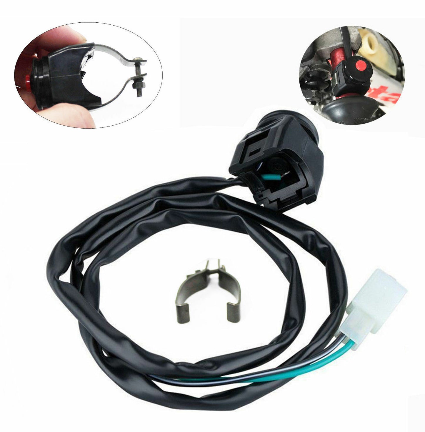2 Wire On Off Stop Kill Switch Horn Button Quad PIT PRO BIKE TRAIL DUNE BUGGY