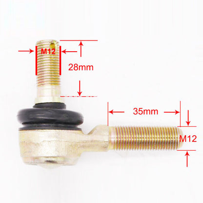 M12mm Left & Right Hand Thread Steering Tie Rod End kits 250cc 300cc GoKart Bike