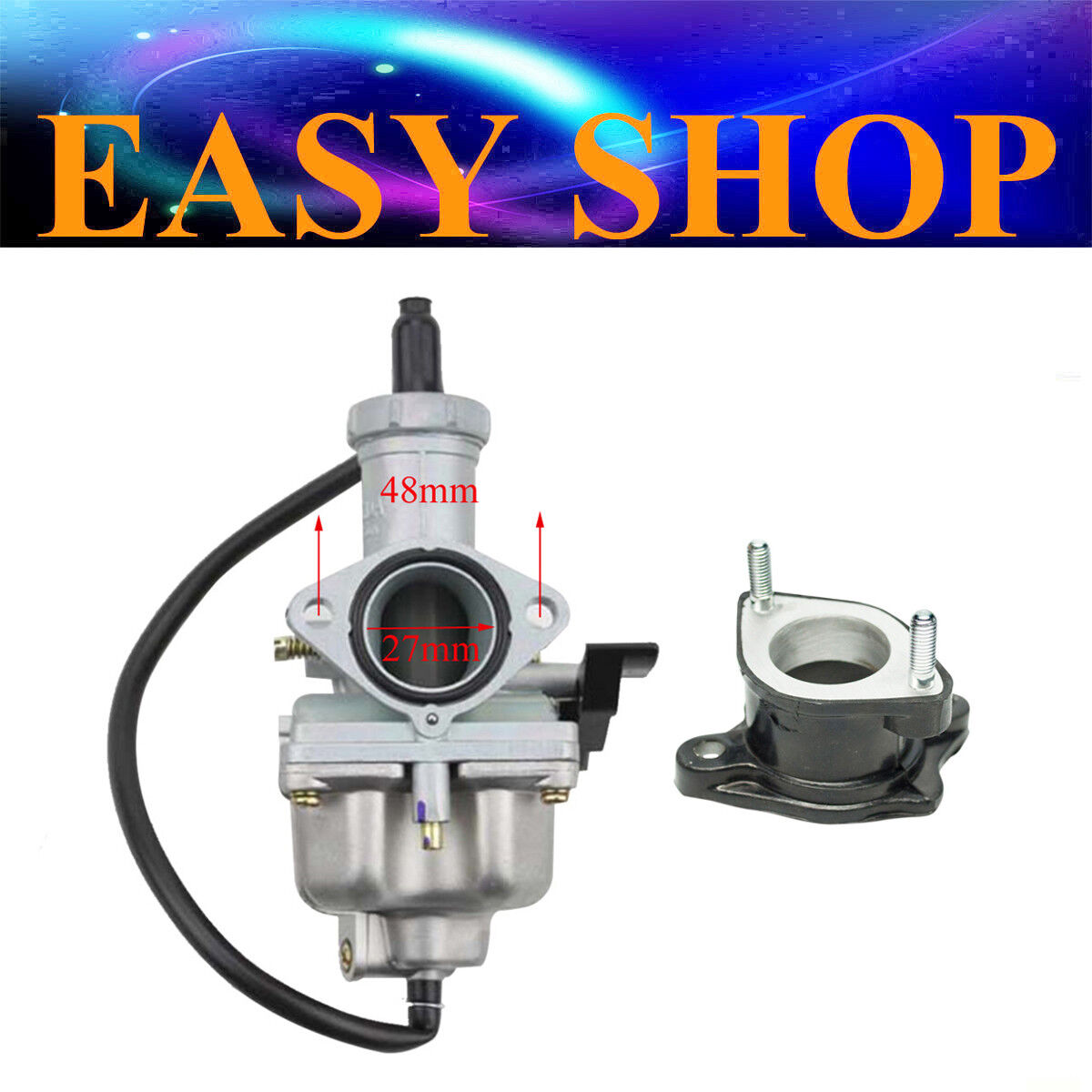 PZ27mm Carby Manifold 125cc 150cc 140cc DIRT ATV PIT PRO TRAIL QUAD BUGGY BIKE