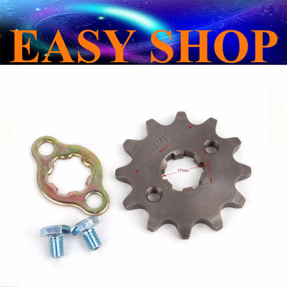 17mm 420 12T Tooth Front Chain Sprocket 125cc 150cc ATV QUAD DIRT PIT PRO BIKE