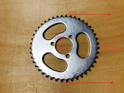 T8F 44 Tooth Rear Chain Sprocket 33cc 47cc 49cc Minimoto Gas Petrol Scooter Bike