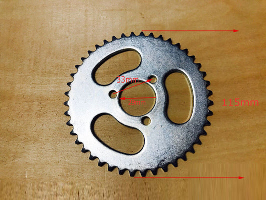 T8F 44 Tooth Rear Chain Sprocket 33cc 47cc 49cc Minimoto Gas Petrol Scooter Bike