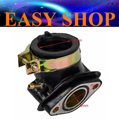 22mm 30mm Carby Intake Manifold Pipe GY6 125cc 150cc ATV QUAD BUGGY Moped Bike