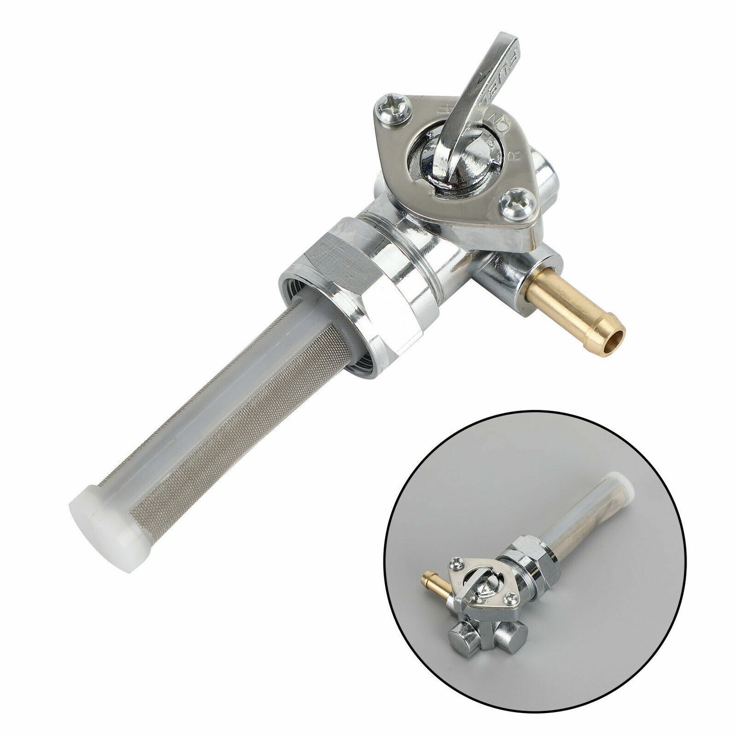 22mm Fuel Tap Petcock Valve For Harley-Davidson Dyna Fat Bob Low Rider Custom