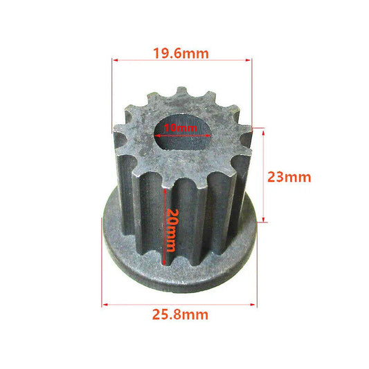 13T 10mm Front Gear Pinion Sprocket Belt Pulley For Electric Motor Scooter