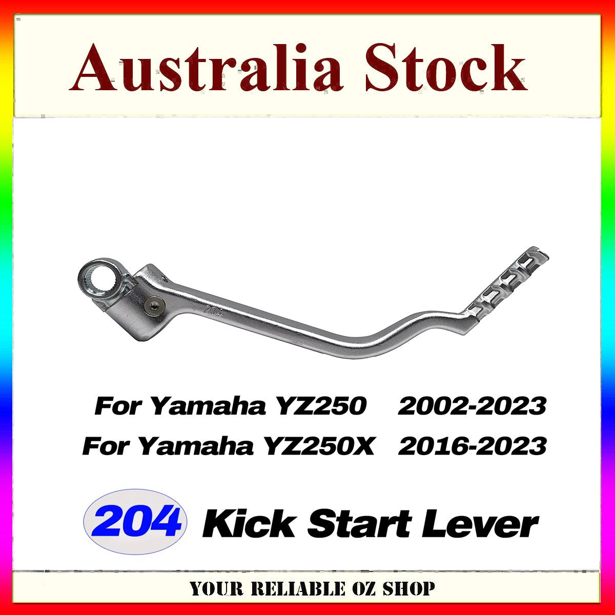 7075 Silver Forged KICK START STARTER LEVER FOR Yamaha YZ250 02-23 YZ250X 16-23
