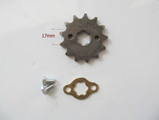 17mm 420 13T Tooth Front Chain Sprocket 50cc 90cc 110cc 125cc ATV QUAD DIRT BIKE