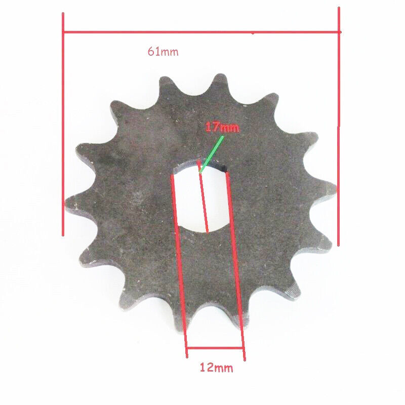 17mm 420 14T Tooth Sprocket Chain Motor Pinion Gear For MY1020Z Electric Scooter